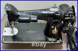 1947 Singer 201-2 Sewing Machine, Manual, Extras, New Cords, Serviced, Good Cond