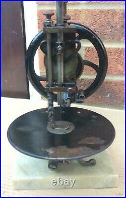 Antique 1870s Wanzer Time Utilizer Sewing Machine on marble base