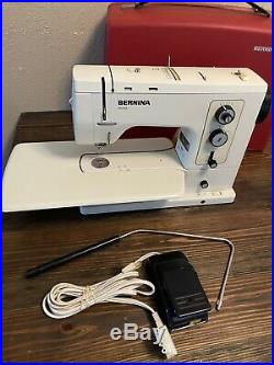 BERNINA 830 Record Sewing Machine, Red Travel Case, Extension Table, Cord & Pedal