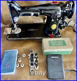 Beautiful Heavy Duty Singer 201-2 Sewing Machine Gear Driven (Denim Leather)