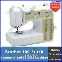 Brother Computerize 100-Stitch Project Runway Sewing Machine CE1125PRW