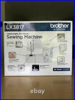 Brother LX3817 Sewing Machine -White- 17-Stitch Full-size NEW FREE SHIPPING