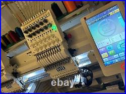 Commercial embroidery machine computerized 2 header