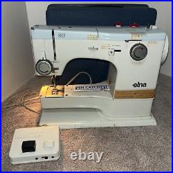 Elna Elnasuper 62C Sewing Machine with Pedal, Case, Tested/Working