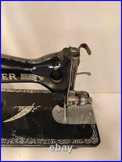 FEATHER SEWING MACHINE ANTIQUE BLACK GLOSSY MADE IN JAPAN 1950s