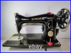 Industrial Strength Heavy Duty Singer 15-88 Sewing Machine Motor + Hand Crank