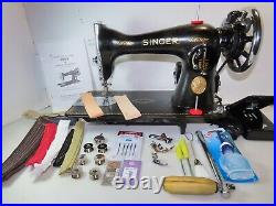 Industrial Strength Heavy Duty Singer 15-88 Sewing Machine Motor & Hand Crank