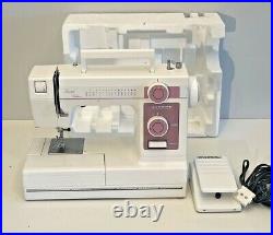 JANOME MODEL 344 LIMITED EDITION SEWING MACHINE With ACCESSORIES PINK & WHITE