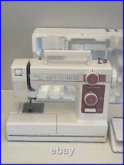 JANOME MODEL 344 LIMITED EDITION SEWING MACHINE With ACCESSORIES PINK & WHITE