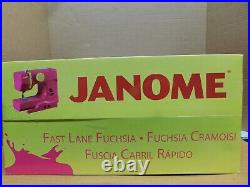 Janome Fast Lane Fucia 10-Stitch Portable Compact Sewing Machine
