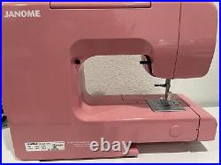 Janome Hello Kitty 14412 PINK Sewing Machine Full Size Rare-HTF Sews Great