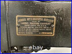Landis No 3 Harness Stitcher leather sewing machine With Wax Threaded Tool Nice