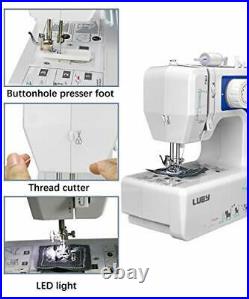 Luby Sewing Machine with 12 Built-in Stitches & Free Arm Portable Lightweight
