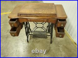 New Goodrich No 1 Pat 1893 Treadle Sewing Machine Quarter Sawn Oak Cast Iron e4