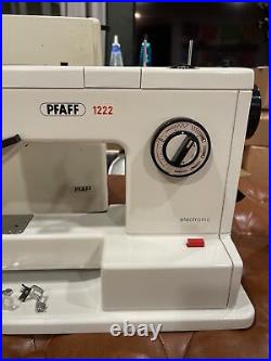 Pfaff 1222 sewing machine UNTESTED no Power Cord Or foot Pedal Great Condition