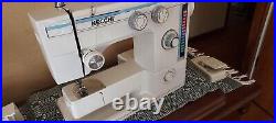 Portable Free Arm Necchi Sewing Machine 537FA Foot Pedal, Accys, Case Works well