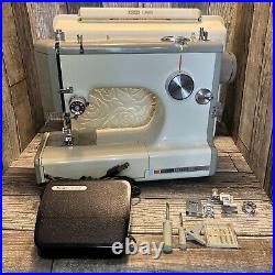 RARE Sears Kenmore Portable Sewing Machine Model 158.10401 WORKS With Case & Tools