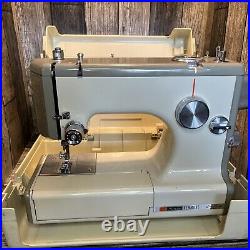 RARE Sears Kenmore Portable Sewing Machine Model 158.10401 WORKS With Case & Tools