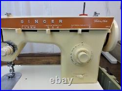 SINGER 362 Heavy Duty Zigzag Sewing Machine withCase Denim Leather SERVICED