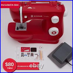 SINGER SimpleT 3337 Mechanical Sewing Machine, Red