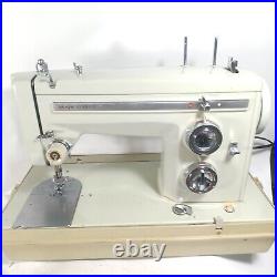 Sears Kenmore 158 Vintage Sewing Machine with Foot Pedal & Case -Tested Great
