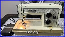 Sears Kenmore Portable Sewing Machine Model 158. 16031 With Pedal & Case
