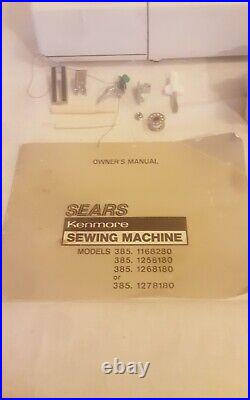 Sears Kenmore Sewing Machine Model 385 1278180 with Foot Pedal Tested Works