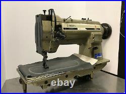 Singer 212U539A 2 Needle Lockstitch Walking Foot Industrial Sewing Machine