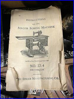Singer 27-4 Sphinx Sewing Machine