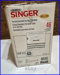 Singer 6038 C 46 Stitch Sewing Machine with Foot Pedal And Manual- In Original Box