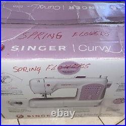 Singer 8763 Curvy Electronic Sewing Machine withPedal & Power Cord Tested Working