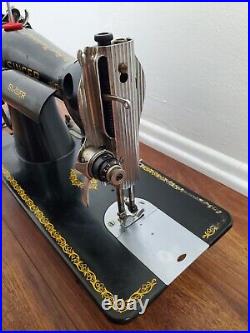 Singer Heavy Duty Vintage Sewing Machine 1950s Tested Works AL311398