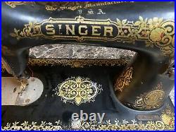 Singer Model 15 Tiffany Gingerbread Treadle Sewing Machine 1914 Antique Used