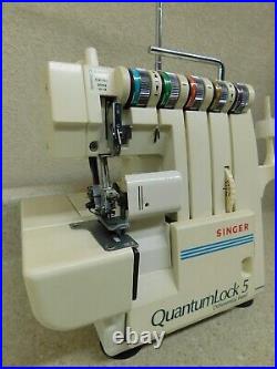 Singer Quantum Lock 5 Model 14u 10 Stitch Overlock Machine Sewing Machine