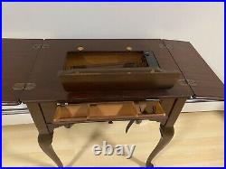 Singer Sewing Machine Cabinet #40 Queen Anne For 201,15-91,66 Models