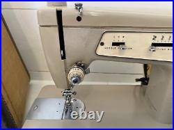 Singer Sewing Machine Model 237 Fashion Mate Bundle With Vintage Singer Case