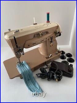 VTG Singer 403A Slant-O-Matic Sewing Machine + Case - Professionally Serviced