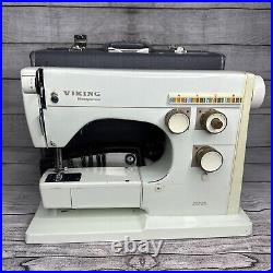 Viking Husqvarna Sweden Model 6030 Sewing Machine with Pedal & Case TESTED
