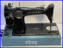 Vintage 1948 Singer 201-2 Sewing Machine, Base, Extras, Manual, SERVICED, VGC