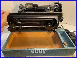 Vintage 1948 Singer 201-2 Sewing Machine, Base, Extras, Manual, SERVICED, VGC