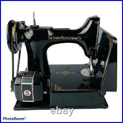 Vintage 1952 Singer 221 Featherweight Sewing Machine withCase & Attachments