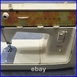 Vintage 1974 Singer Genie 354 Portable Sewing Machine with Foot Pedal and Case