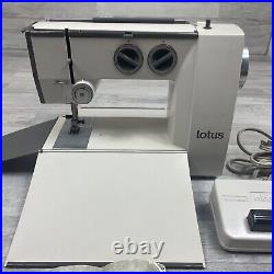 Vintage Elna Lotus 25 Compact Sewing Machine Swiss-Made With Pedal Untested