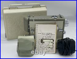 Vintage Kenmore Portable Sewing Machine Model 158-10400 Rose Case, Pedal, Manual