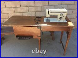 Vintage Kenmore Sewing Machine Model 158.13571 and Table