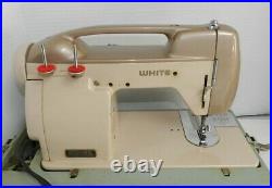 Vintage Mid Century Retro 764 White Sewing Machine Made in Japan