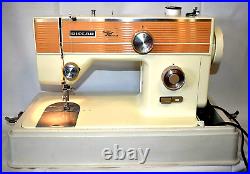 Vintage RICCAR Super Stretch Sewing Machine Model 510 Rare Works withCase/ Attachm
