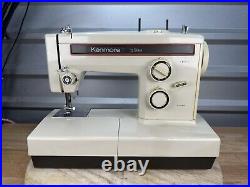 Vintage Rare Kenmore 158 13511 12 Stitch Sewing Machine With Foot Pedal & Manual