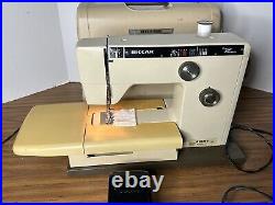 Vintage Riccar Super Stretch Sewing Machine Japan Model 806 Case Tested Working