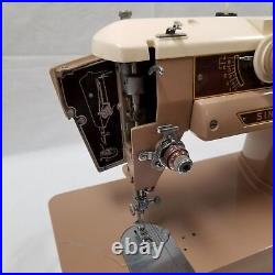 Vintage SINGER Model 401A Sewing Machine With Hard Case Cover TESTED Works